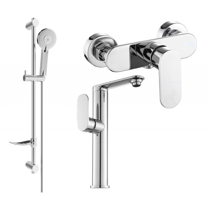 Mexen Milo Set de duș DF40, crom - 713154DF40-00