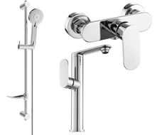 Mexen Milo DF40 zuhanyszett, króm - 713154DF40-00