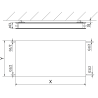 Mexen CHF20 Hygienă Plană radiator plăcit 600 x 1400 mm, conectare laterală, 1405 W, negru - W420HF-060-140-70