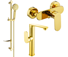 Mexen Milo DF40 zuhanykészlet, arany - 713154DF40-50