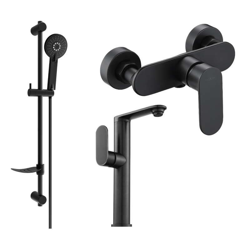 Mexen Milo Set de duș DF40, negru - 713154DF40-70