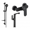 Mexen Milo Set de duș DF40, negru - 713154DF40-70