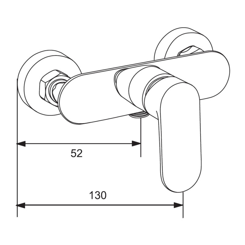Mexen Milo DF05 set duș, crom - 713154DF05-00