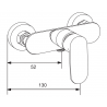 Mexen Milo DF05 set duș, crom - 713154DF05-00