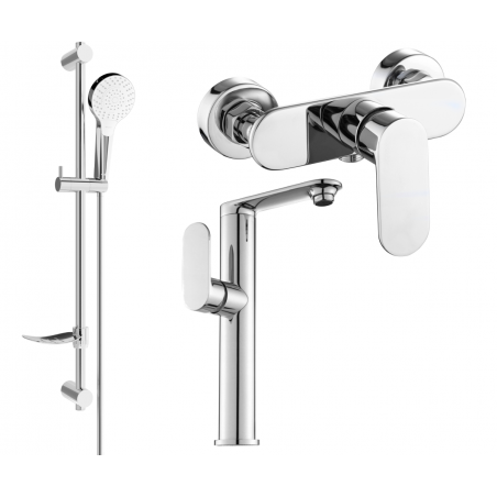 Mexen Milo DF05 zuhanyszett, króm - 713154DF05-00