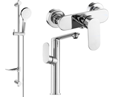 Mexen Milo DF05 zuhanyszett, króm - 713154DF05-00