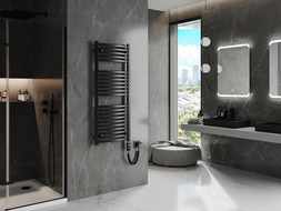 Mexen Helios radiator electric 1200 x 500 mm, 600 W, negru - W103-1200-500-2600-70