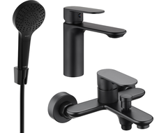 Mexen Milo R05 fürdőkád csomag, fekete - 71303R05-70