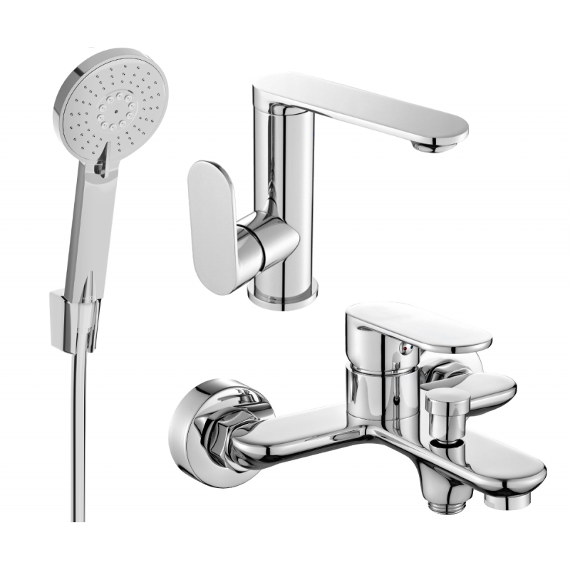 Mexen Milo R40 set de cadă, crom - 713053R40-00