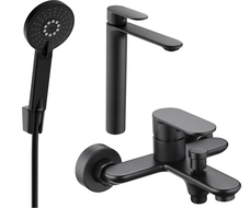 Mexen Milo R40 fürdőkád készlet, fekete - 71313R40-70