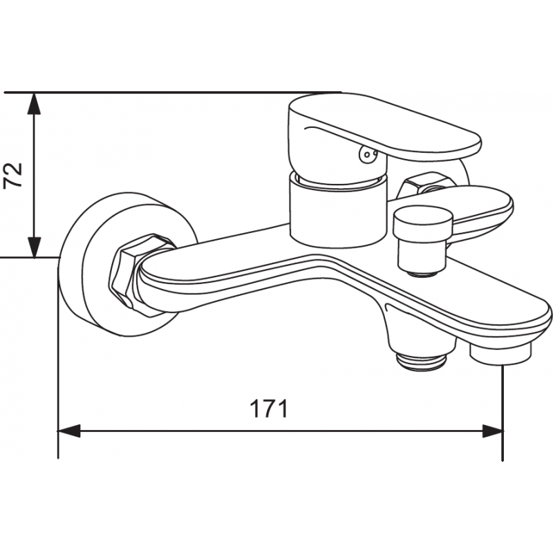 Mexen Milo Set pentru cadă R05, negru - 71313R05-70