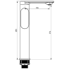 Mexen Milo R40 fürdőkád szett, fekete - 713153R40-70
