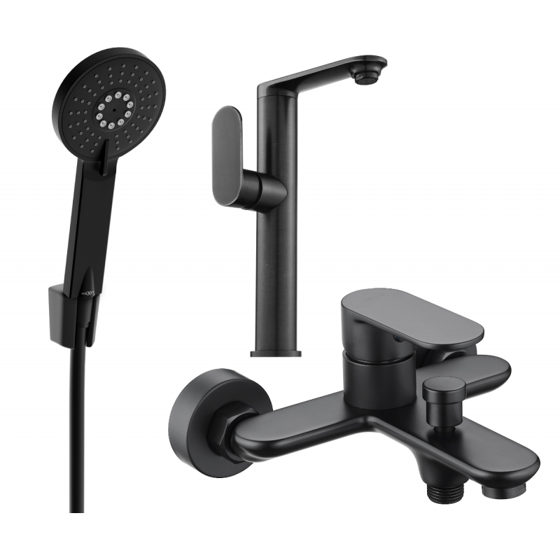 Mexen Milo Set cadă R40, negru - 713153R40-70