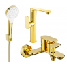 Mexen Milo R05 fürdőkád készlet, arany - 713153R05-50