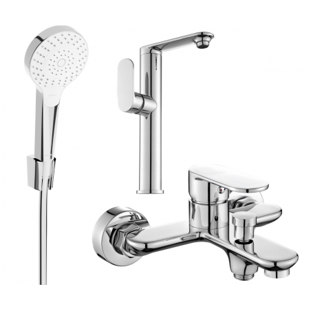 Mexen Milo R05 kád csaptelep szett, króm - 713153R05-00