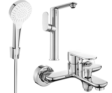 Mexen Milo R05 fürdőkád szett, króm - 713153R05-00