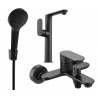 Mexen Milo Set cadă R05, negru - 713153R05-70