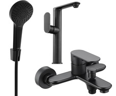 Mexen Milo R05 set de baie, negru - 713153R05-70