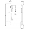 Mexen Milo DF05 baterie de dus cu set de duș, Aurie - 7134R05-50