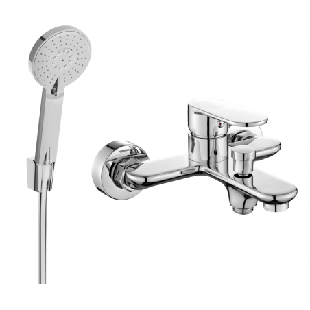 Mexen Milo R40 baterie cadă cu set pentru duș, Crom - 7133R40-00
