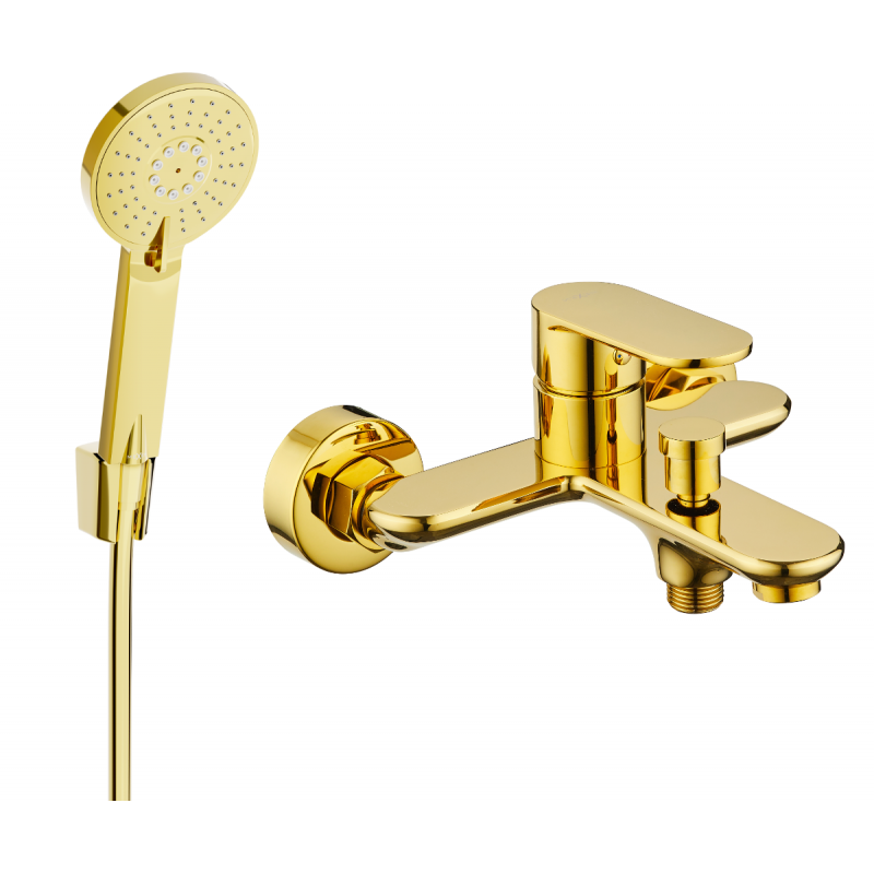 Mexen Milo R40 robinet pentru cadă cu set de duș, auriu - 7133R40-50