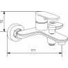 Mexen Milo R05 baterie de cadă cu set de duș, crom - 7133R05-00