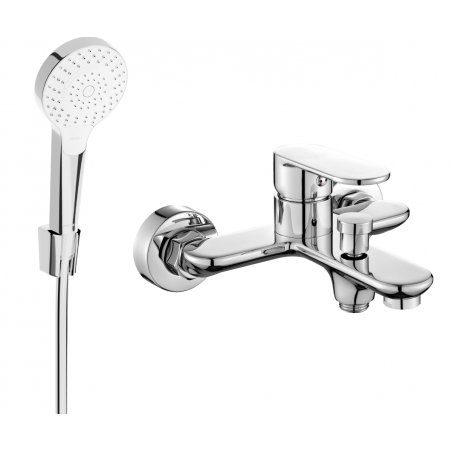 Mexen Milo R05 baterie cadă cu set pentru duș, Crom - 7133R05-00