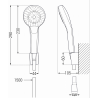 Mexen Milo R05 baterie cadă cu set pentru duș, Crom - 7133R05-00