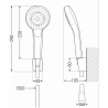 Mexen Milo R05 baterie de cadă cu set de duș, crom - 7133R05-00