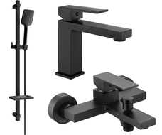 Mexen Uno DQ62 set pentru cadă, negru - 71403DQ62-70