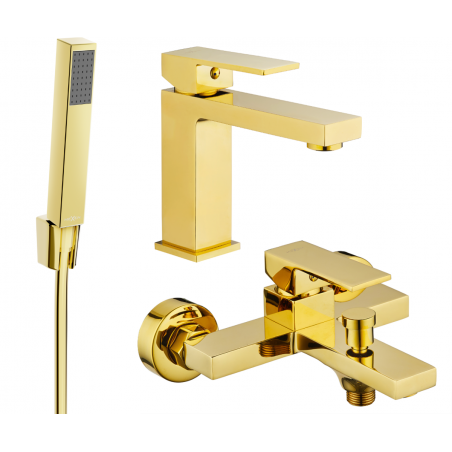 Mexen Uno R77 set pentru cadă, auriu - 71403R77-50