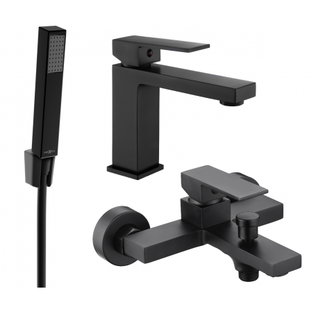 Mexen Uno R77 set de baie, negru - 71403R77-70