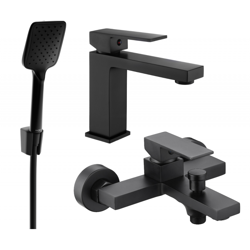 Mexen Uno R62 set de baie, negru - 71403R62-70