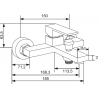 Mexen Uno R45 set cadă, Crom - 71403R45-00