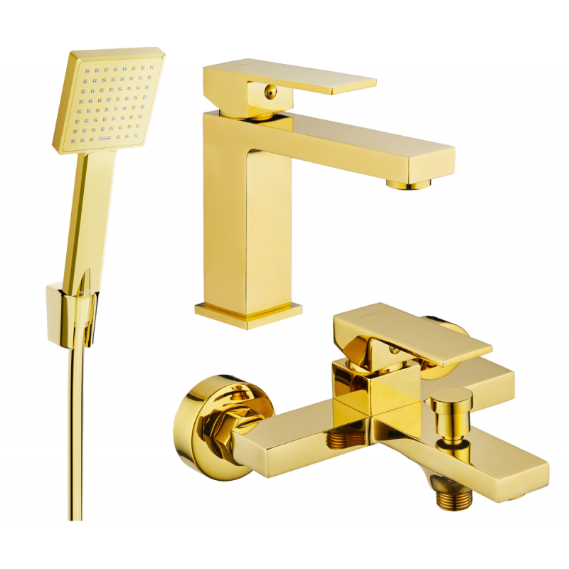 Mexen Uno R45 set de baie, auriu - 71403R45-50