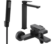 Mexen Uno R77 set de baie, negru - 71413R77-70