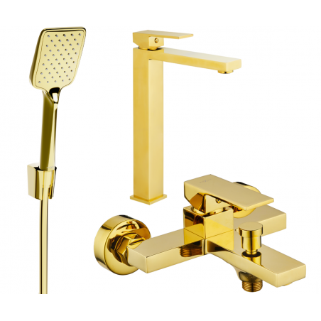 Mexen Uno R62 set de baie, auriu - 71413R62-50