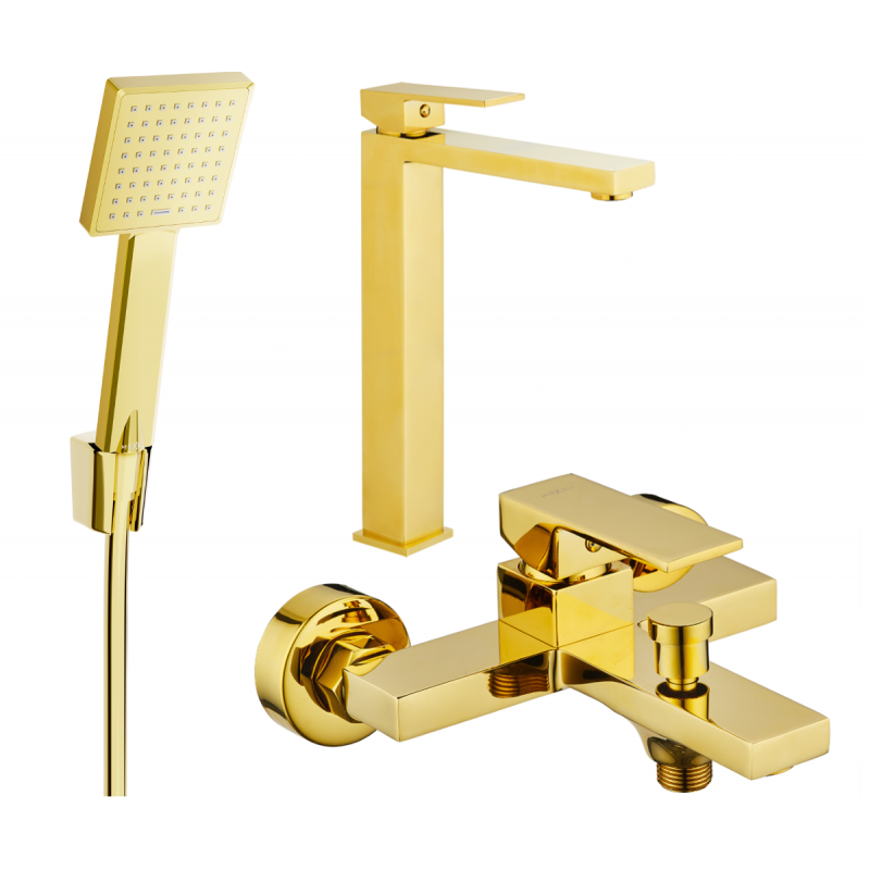 Mexen Uno R45 set pentru cadă, auriu - 71413R45-50