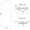 Radiator plăci Mexen Flat VS20S 1600 x 400 mm, conexiune inferioară centrală, 794 W, alb - W6VS20S-160-040-00
