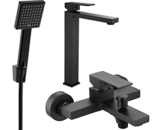 Mexen Uno R45 set de baie, negru - 71413R45-70