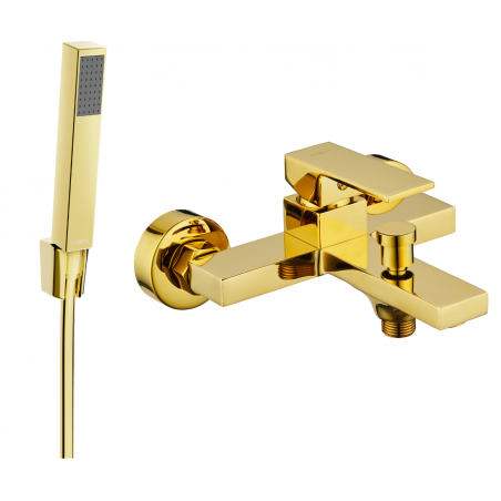 Mexen Uno R77 robinet de baie cu set de duș, auriu - 7143R77-50