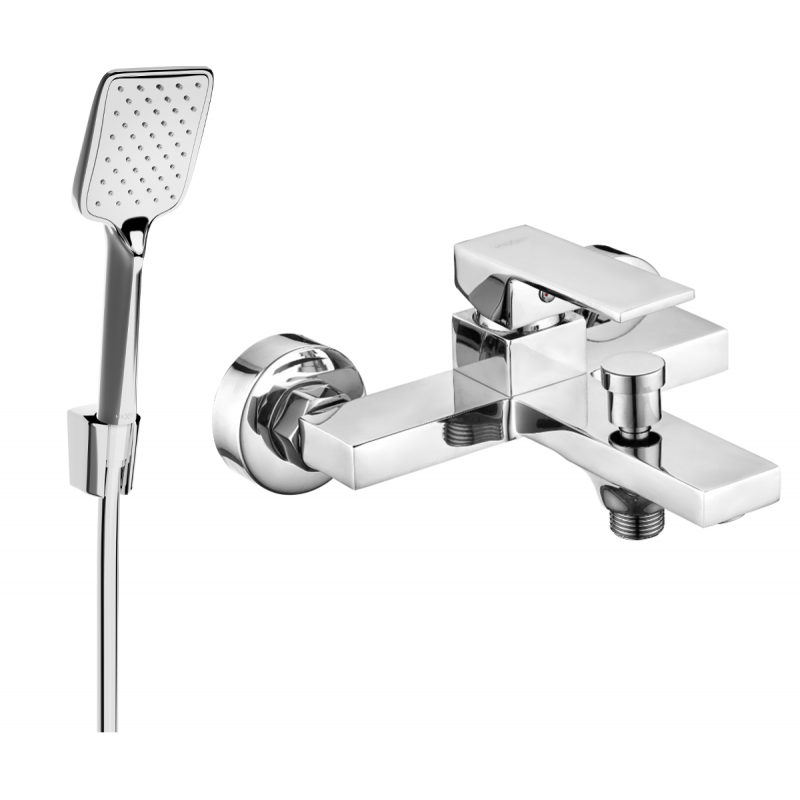 Mexen Uno R62 kád csaptelep zuhanykészlettel, króm - 7143R62-00