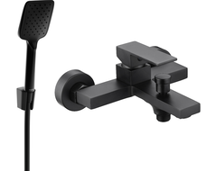 Mexen Uno R62 fürdőkád csaptelep zuhanyszettel, fekete - 7143R62-70