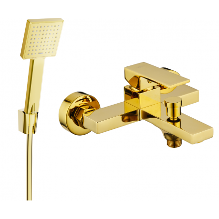 Mexen Uno R45 baterie pentru cadă cu set de duș, auriu - 7143R45-50