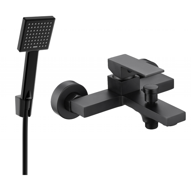 Mexen Uno R45 baterie pentru cadă cu set de duș, negru - 7143R45-70