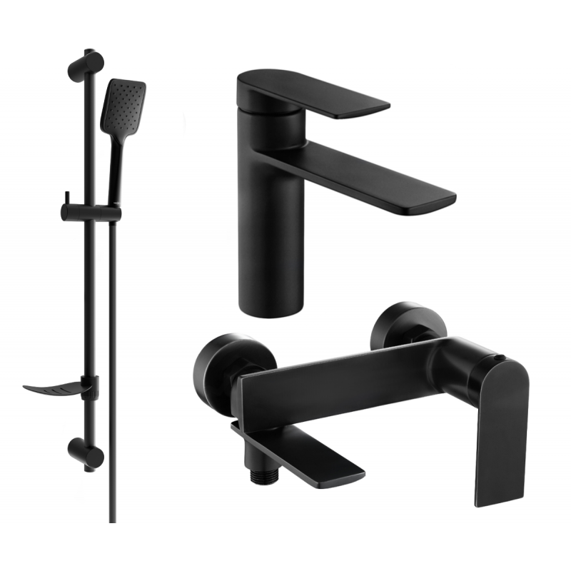Mexen Zero DF62 set de baie, negru - 71103DF62-70