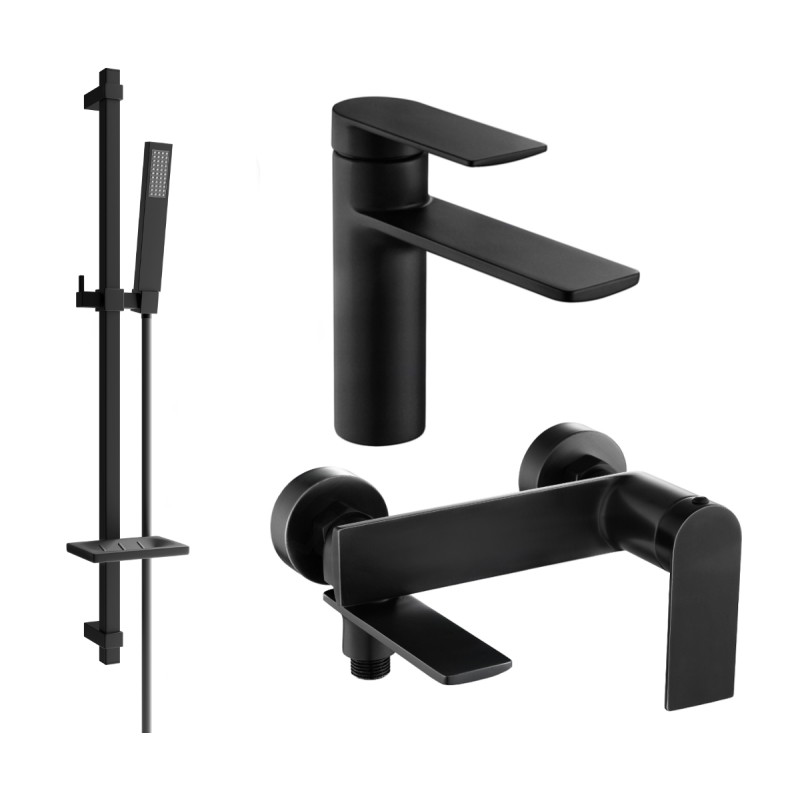 Mexen Zero Set de baie DQ02, negru - 71103DQ02-70