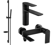 Mexen Zero DS70 fürdőkád készlet, fekete - 71103DS70-70