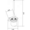 Mexen Remo WC-kefe, Fekete - 7050750-70