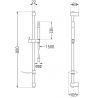 Mexen Zero DF70 zuhany szett, Fekete - 71104DF70-70